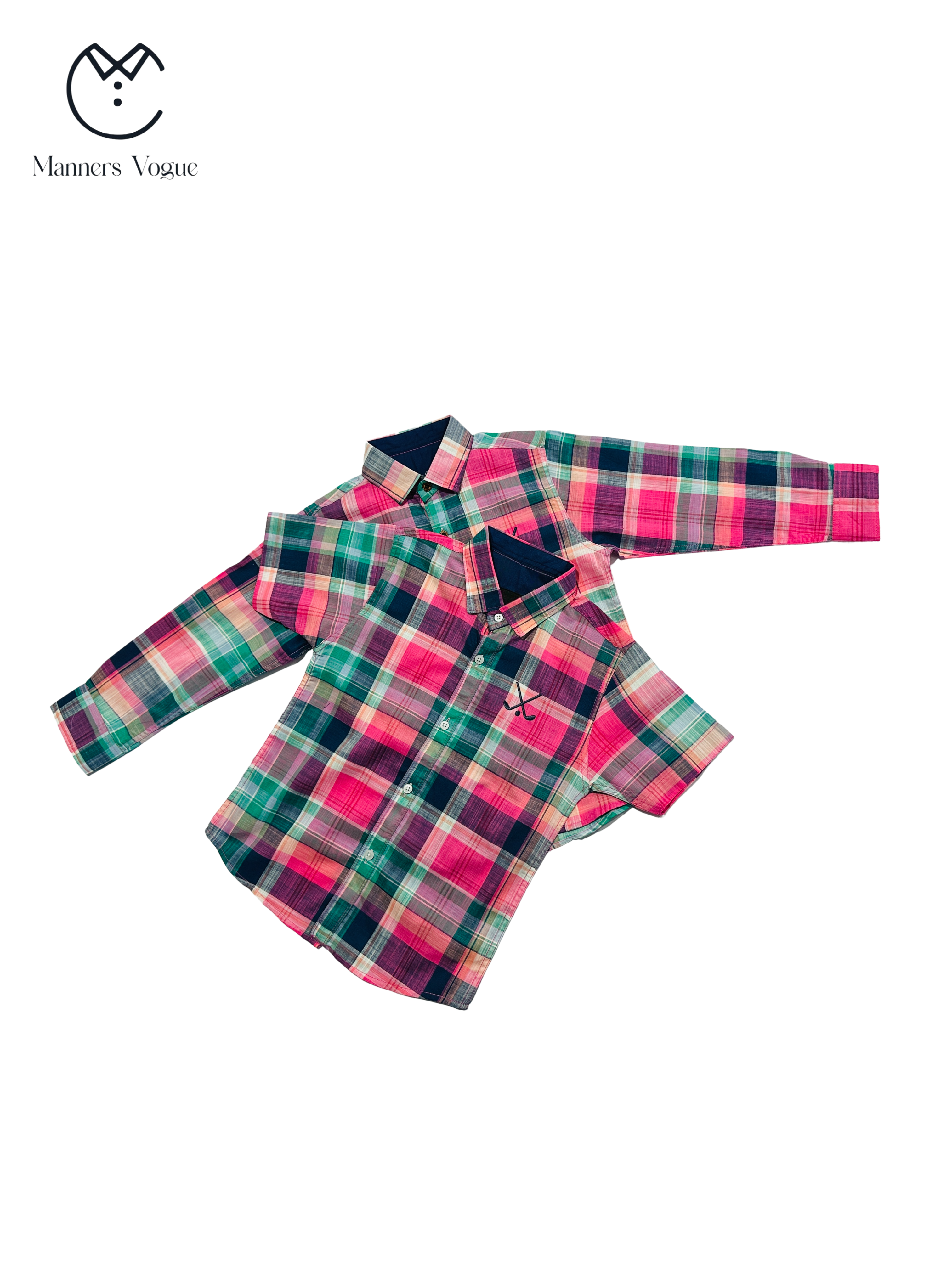 Plaid Shirt Combo Deal - Long & Short Sleeve Set